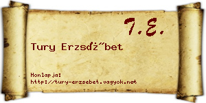 Tury Erzsébet névjegykártya
