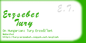 erzsebet tury business card